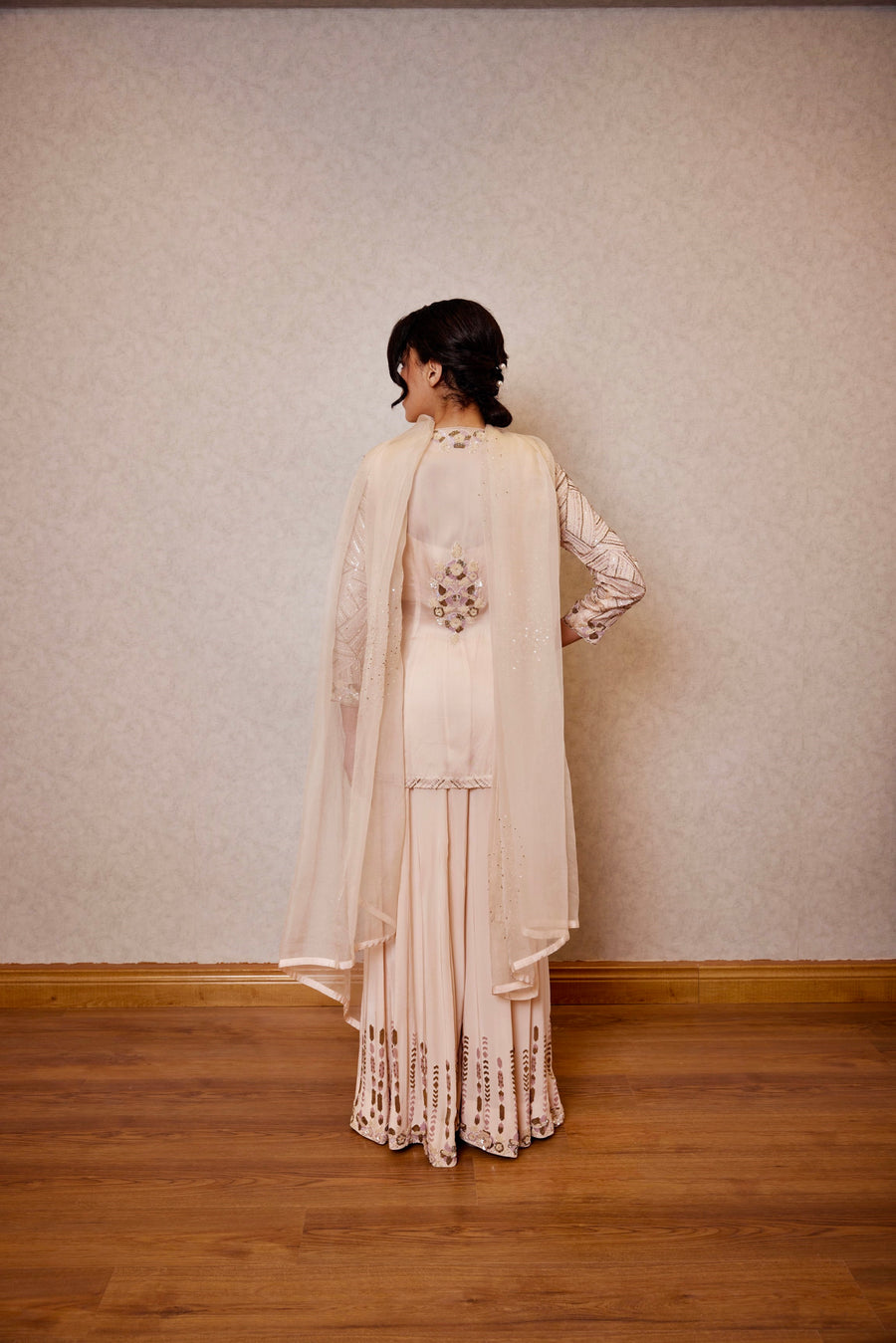 Powder Pink Sharara With Jacket