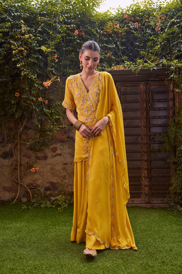 Yellow Sharara Set