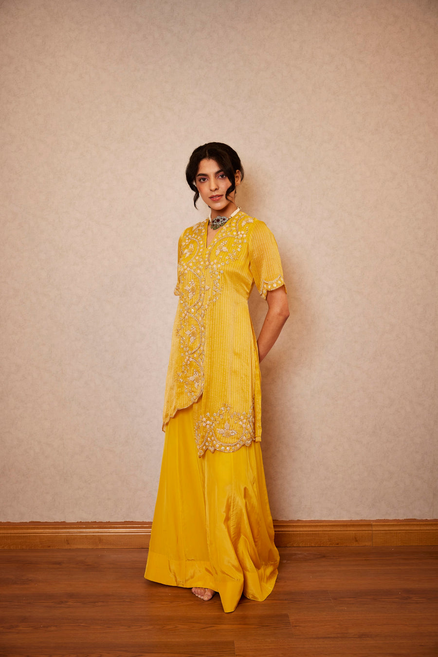 Yellow Sharara Set