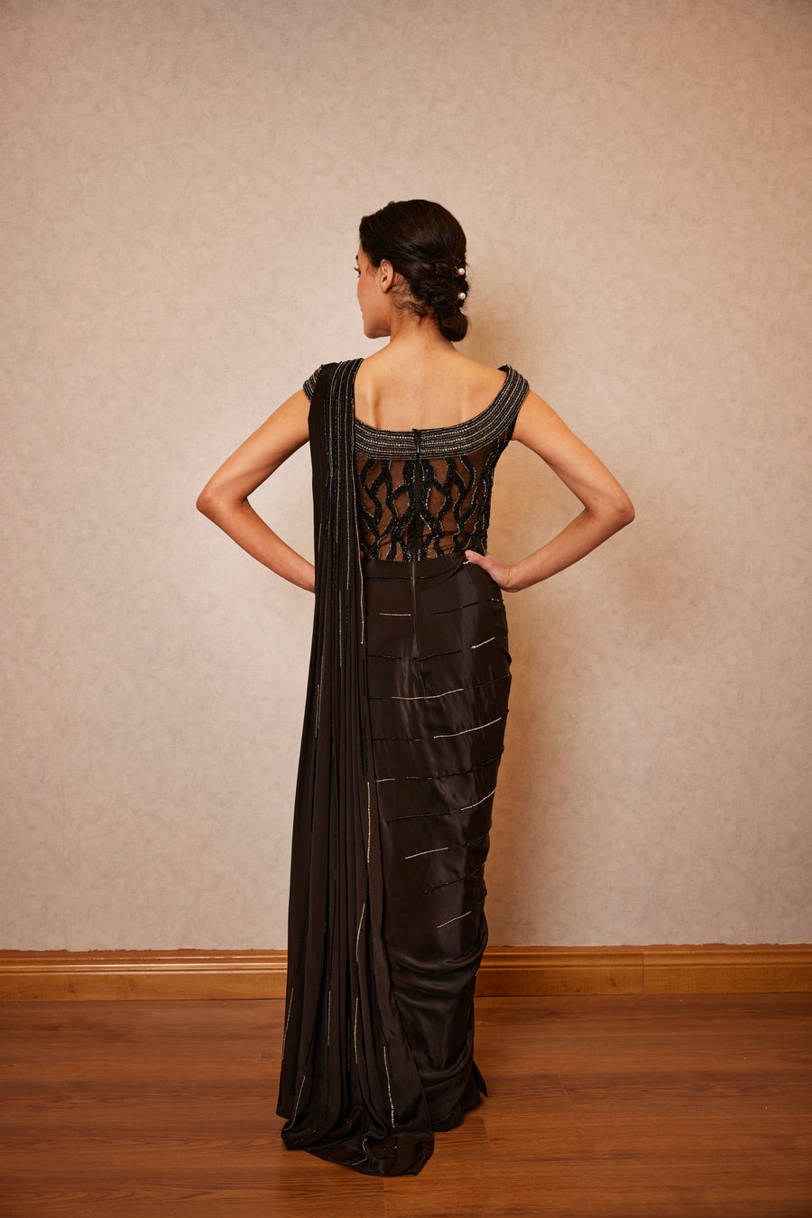 Black Saree Gown