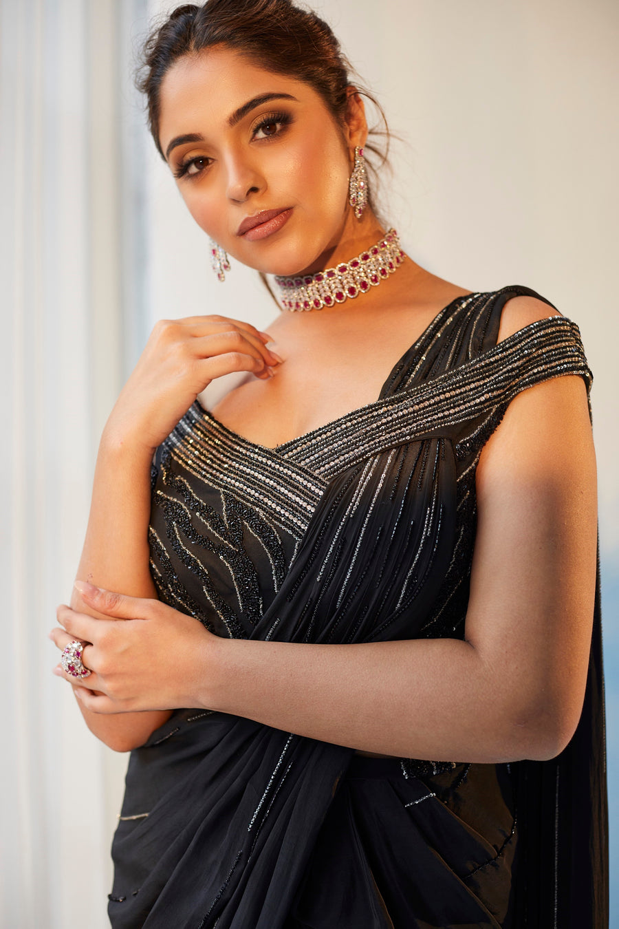 Black Saree Gown