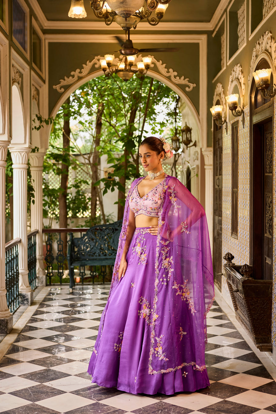 Purple Lehenga With Lavender Blouse