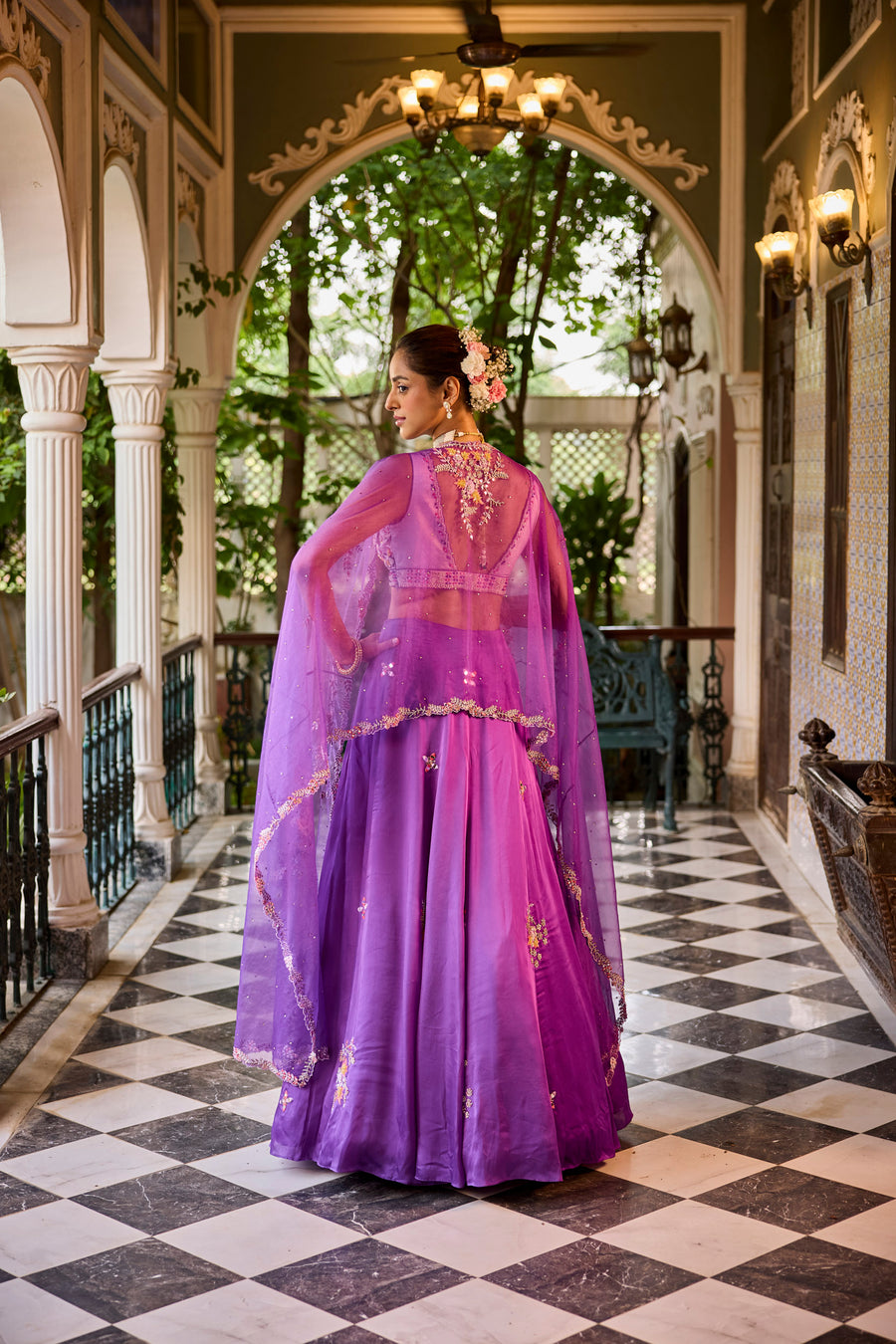 Purple Lehenga With Lavender Blouse