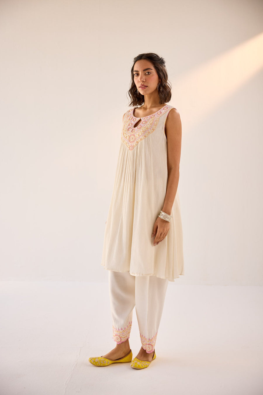 Off White Tunic With Salwar