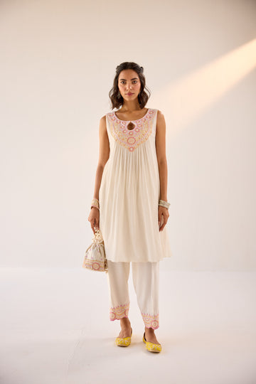 Off White Tunic With Salwar