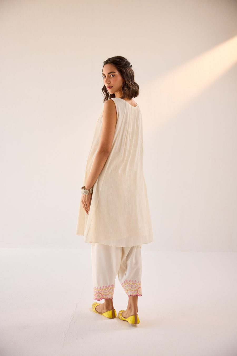 Off White Tunic With Salwar