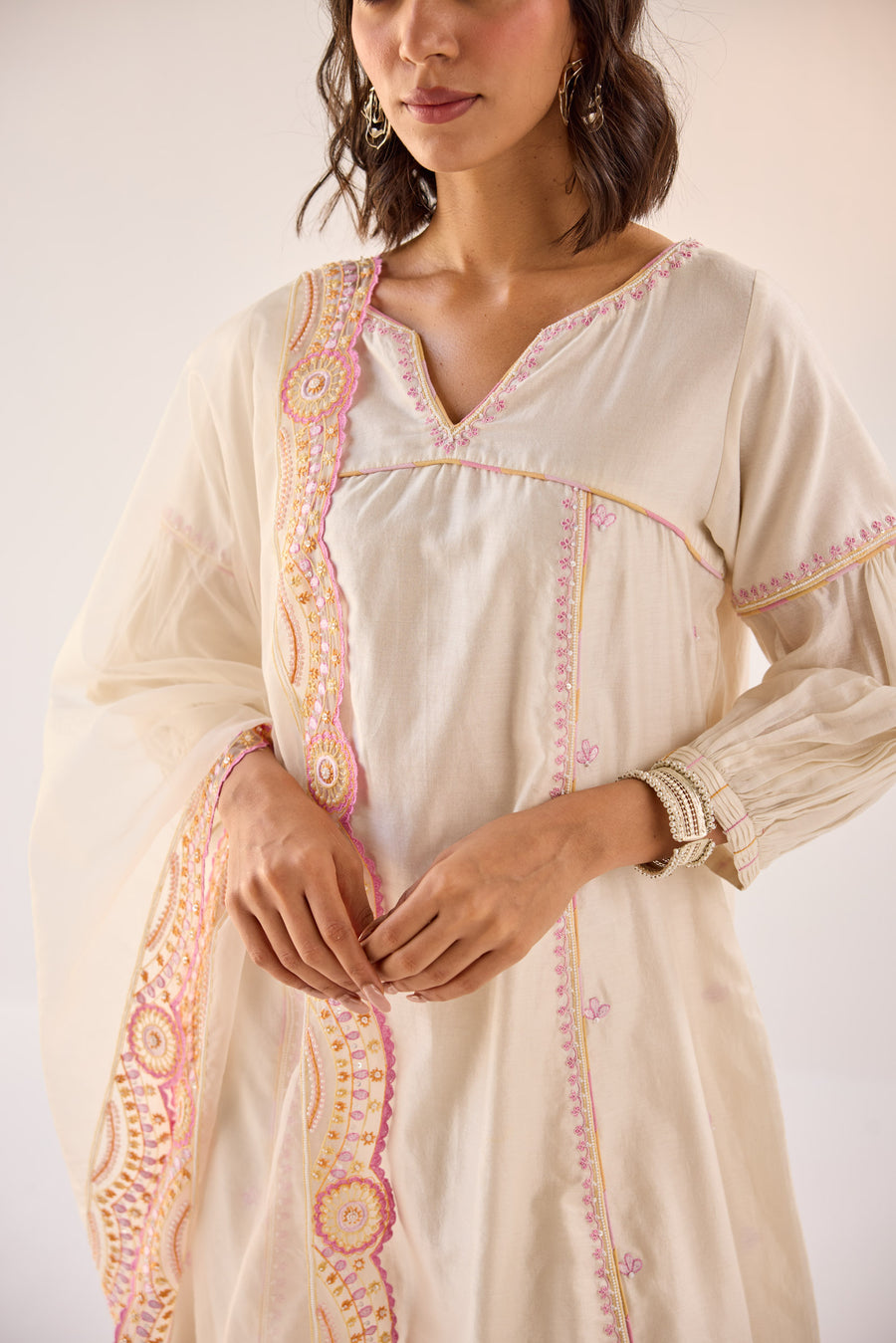 Balloon Sleeve Kurta Set