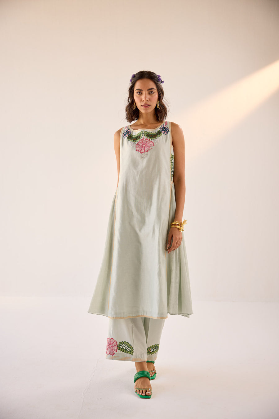 Aqua Kurta Palazzo Set