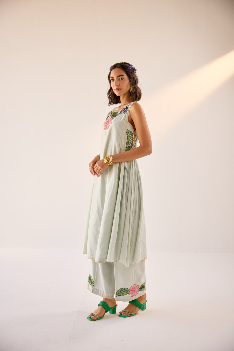 Aqua Kurta Palazzo Set