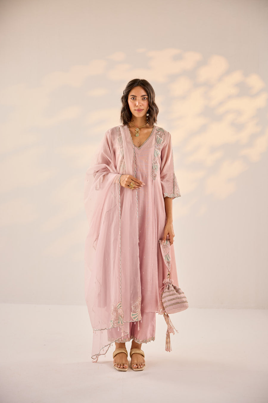 Onion Pink Anarkali