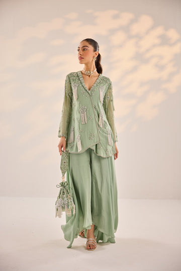 Sage Green Sharara Set