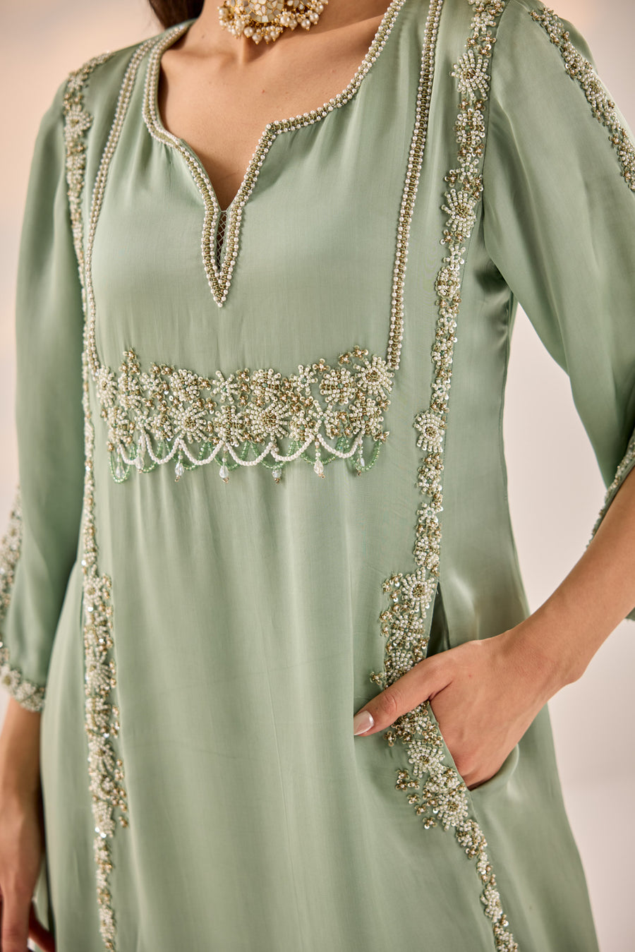 Sage Green Kurta Set