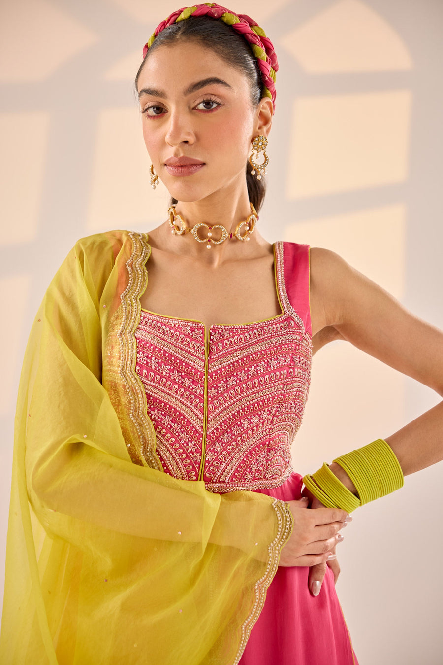 Hot Pink Sharara Set