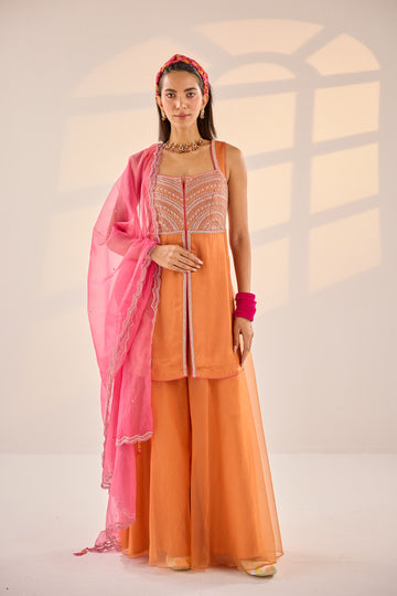 Burnt Orange Sharara Set