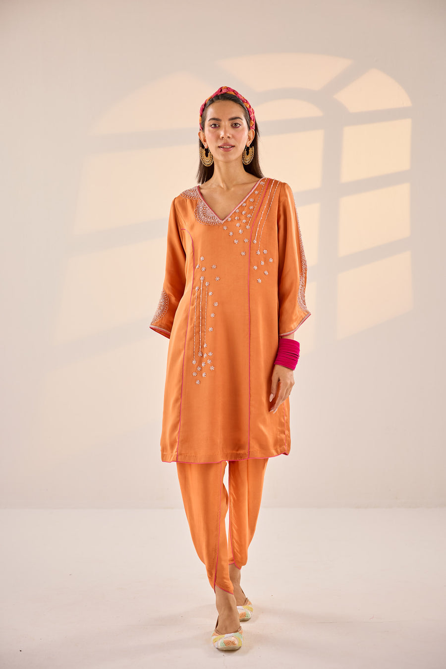 Burnt Orange Dhoti Set