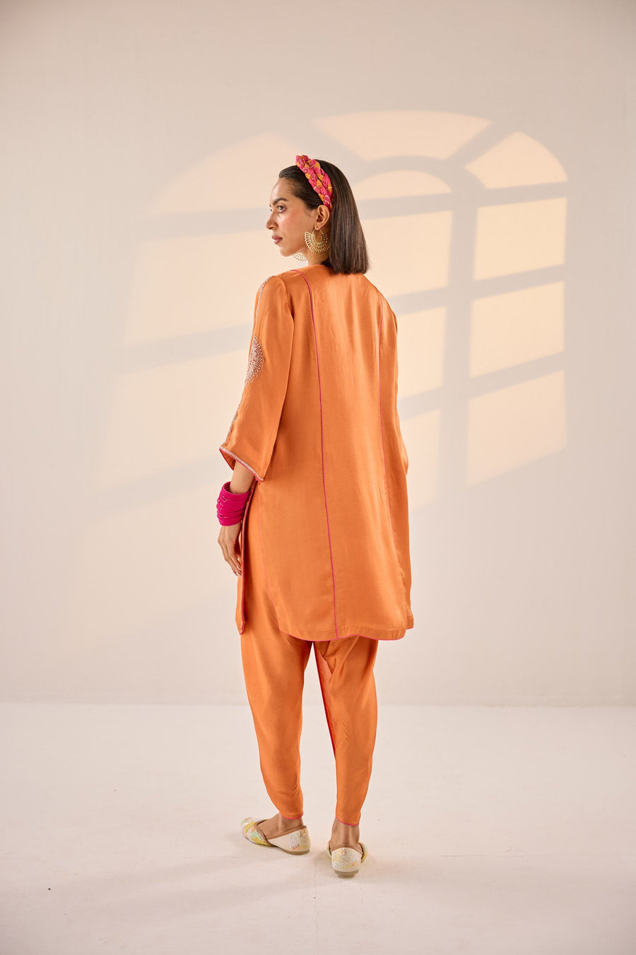 Burnt Orange Dhoti Set