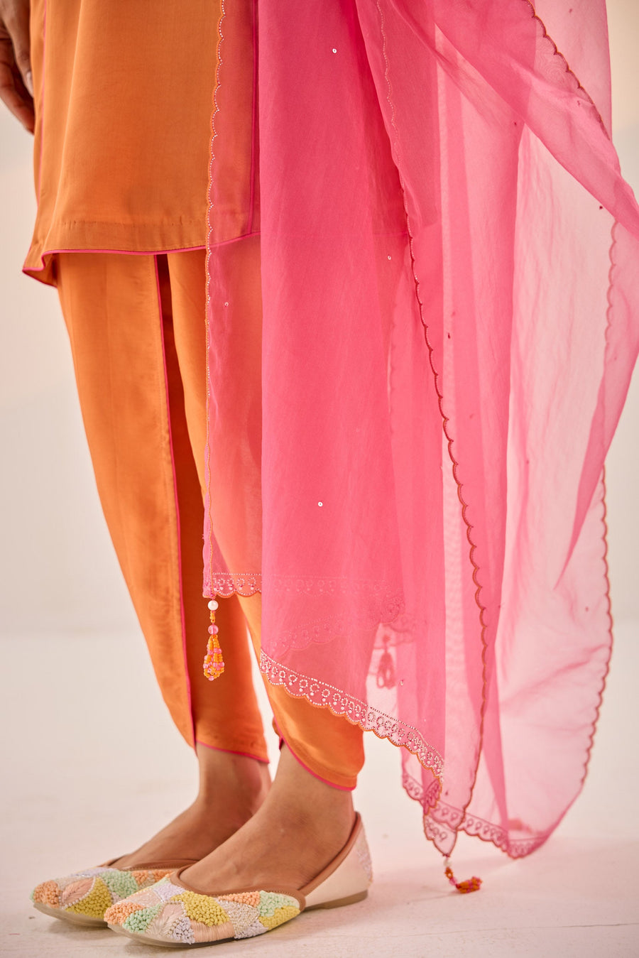 Burnt Orange Dhoti Set