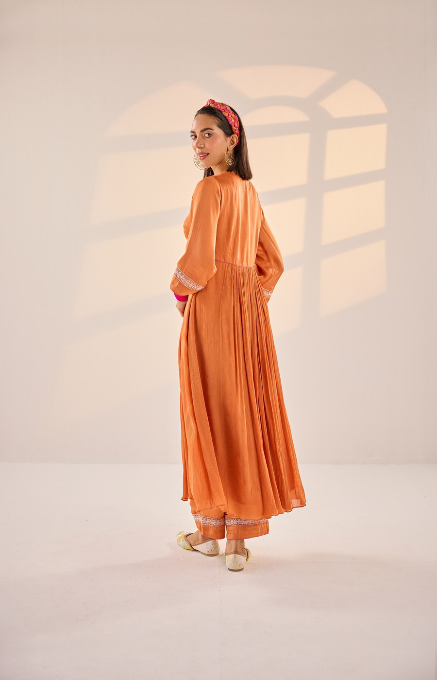 Burnt Orange Anarkali