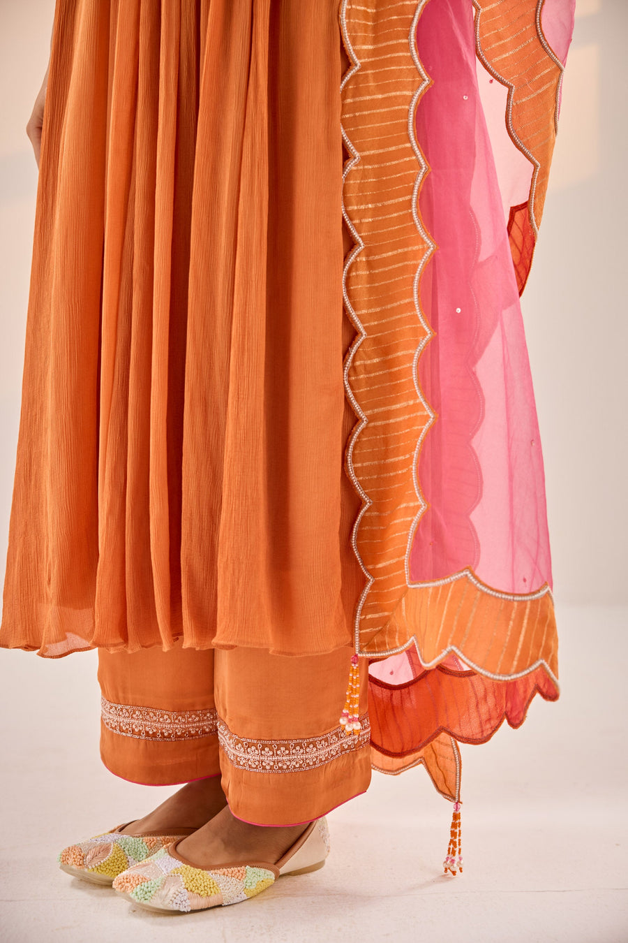 Burnt Orange Anarkali