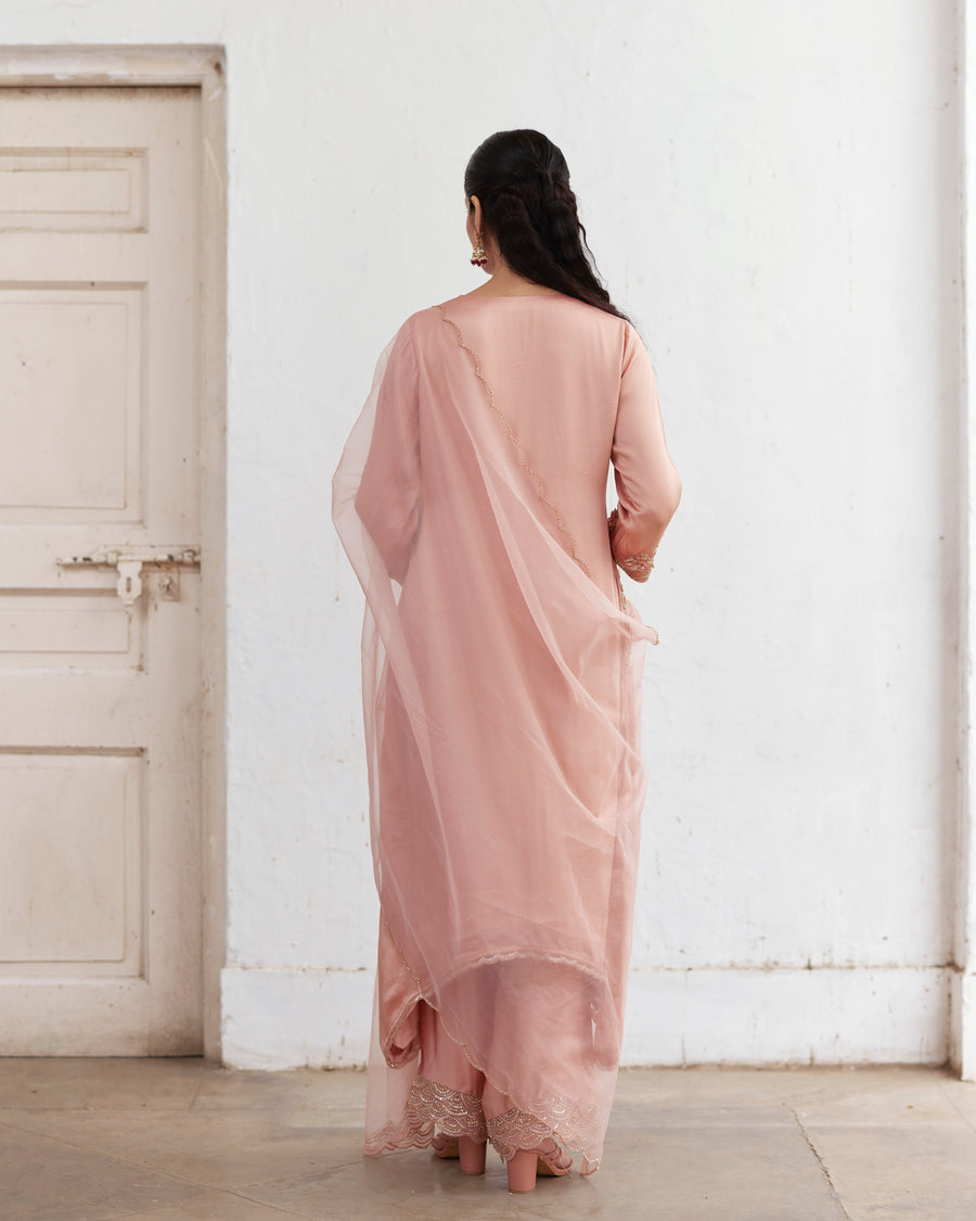 Old Rose Kurta Palazzo Set