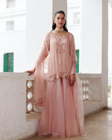 Old Rose Sharara Set