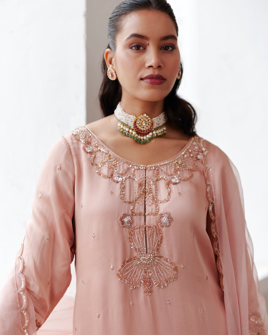 Old Rose Sharara Set