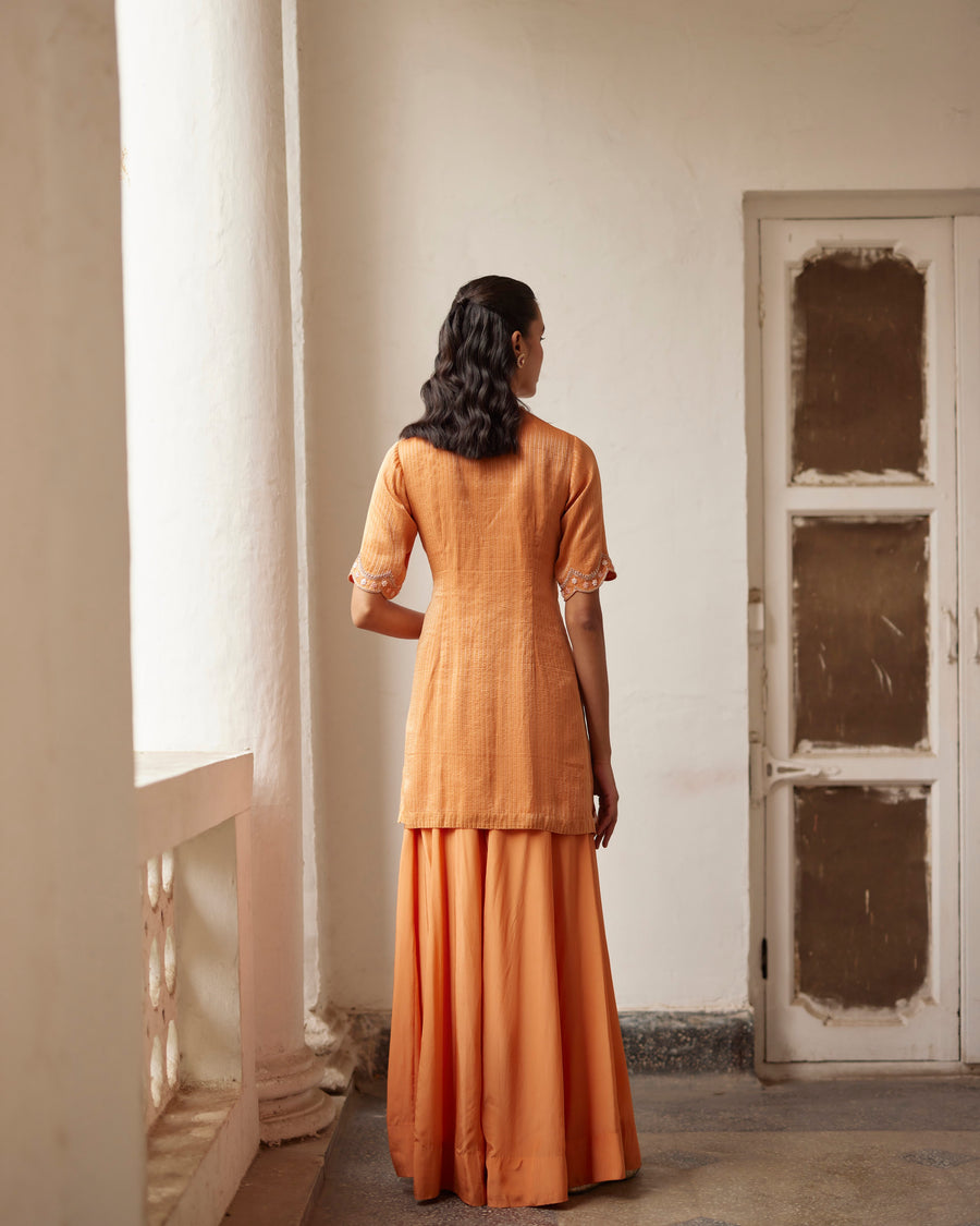 Burnt Orange Sharara Set