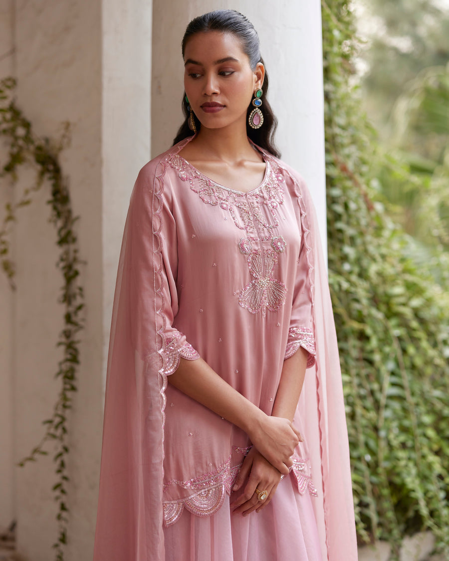 Rose Pink Sharara Set