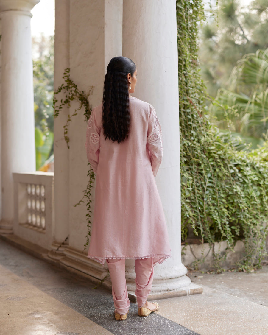 Dusty Pink Dhoti Set